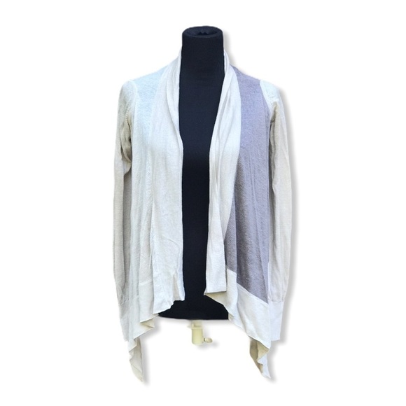 Line Linen Colorblock Open Cardigan Small - Picture 1 of 8